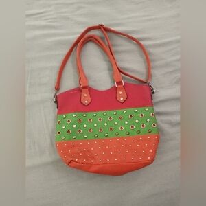Large Crossbody Handbag With Gorgeous Studded Design